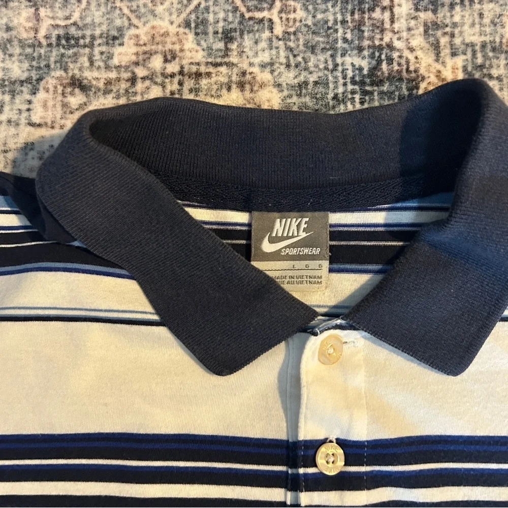 Nike 2000’s Striped Polo Shirt